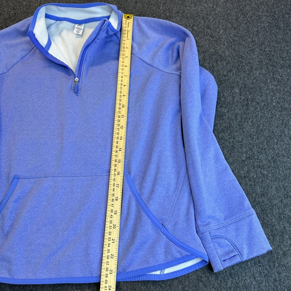 Athleta Girl Plush Crush Fleece Half Zip Pullover Purple Heather Jacket XXL 16 - Picture 11 of 14
